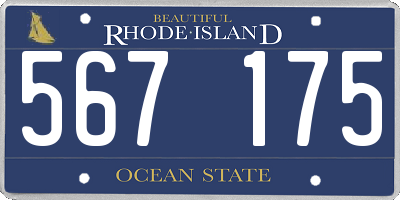 RI license plate 567175