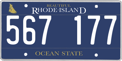 RI license plate 567177