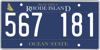 RI license plate 567181