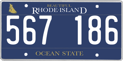 RI license plate 567186