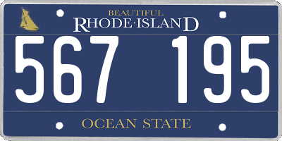 RI license plate 567195
