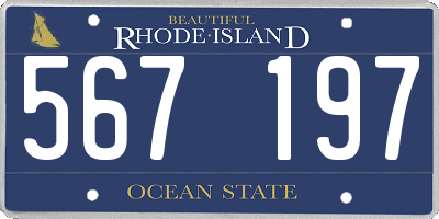 RI license plate 567197