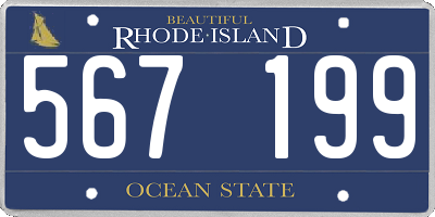 RI license plate 567199