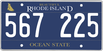RI license plate 567225