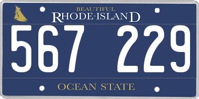 RI license plate 567229