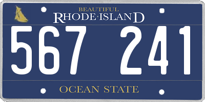 RI license plate 567241
