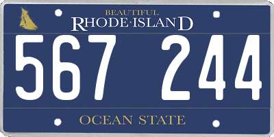 RI license plate 567244