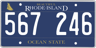 RI license plate 567246