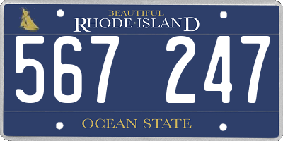 RI license plate 567247