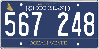 RI license plate 567248