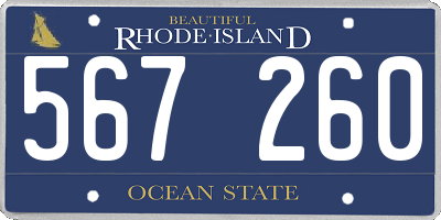 RI license plate 567260