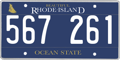RI license plate 567261