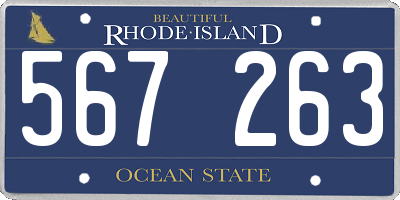 RI license plate 567263