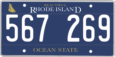 RI license plate 567269