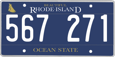 RI license plate 567271