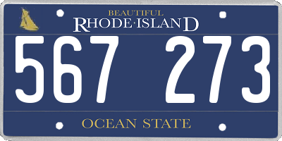 RI license plate 567273