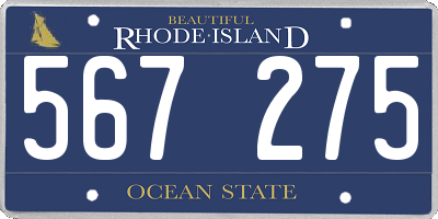 RI license plate 567275