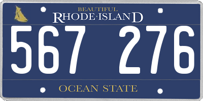 RI license plate 567276