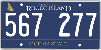 RI license plate 567277