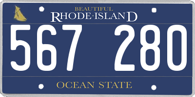 RI license plate 567280