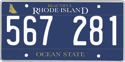 RI license plate 567281