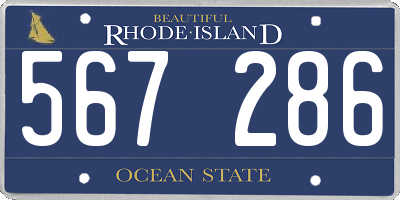 RI license plate 567286