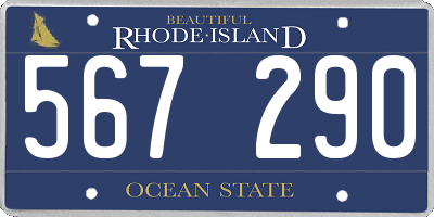 RI license plate 567290