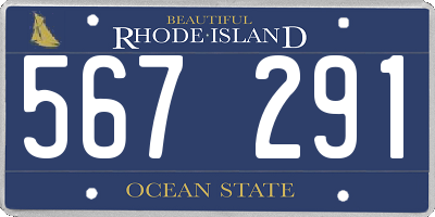 RI license plate 567291