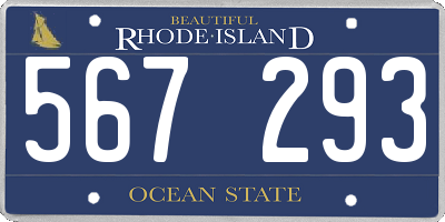 RI license plate 567293