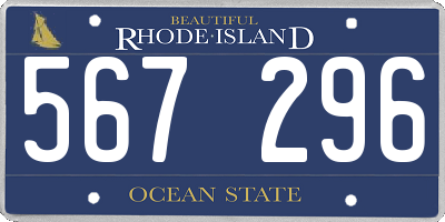 RI license plate 567296