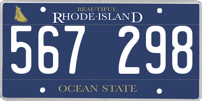 RI license plate 567298