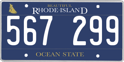 RI license plate 567299