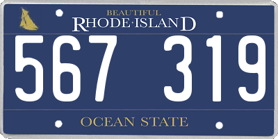 RI license plate 567319