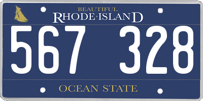 RI license plate 567328
