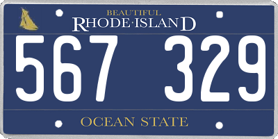 RI license plate 567329