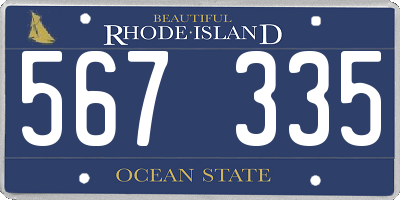 RI license plate 567335