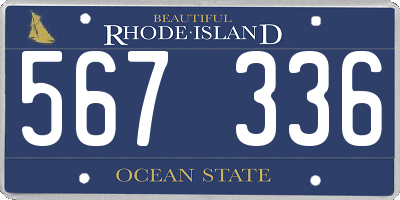 RI license plate 567336