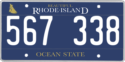 RI license plate 567338