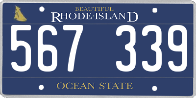 RI license plate 567339