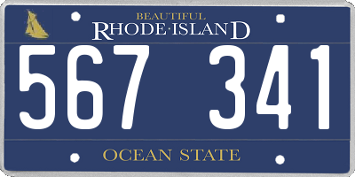 RI license plate 567341
