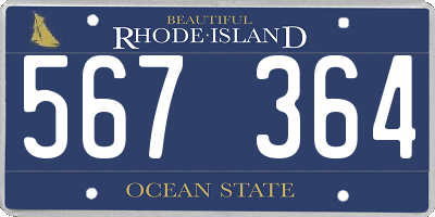 RI license plate 567364