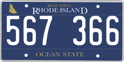 RI license plate 567366
