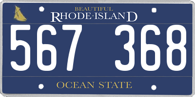 RI license plate 567368