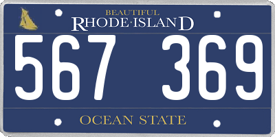RI license plate 567369