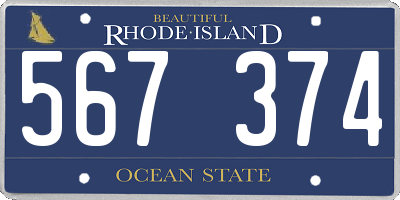 RI license plate 567374
