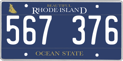RI license plate 567376