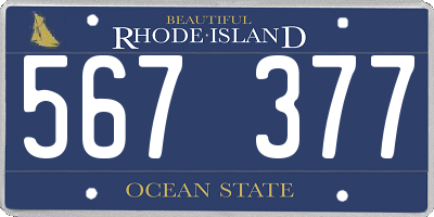 RI license plate 567377