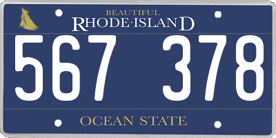 RI license plate 567378
