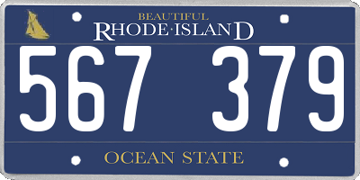 RI license plate 567379