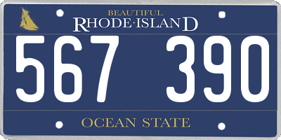 RI license plate 567390